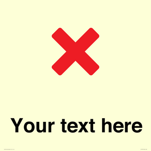 Custom plain background, red cross sign